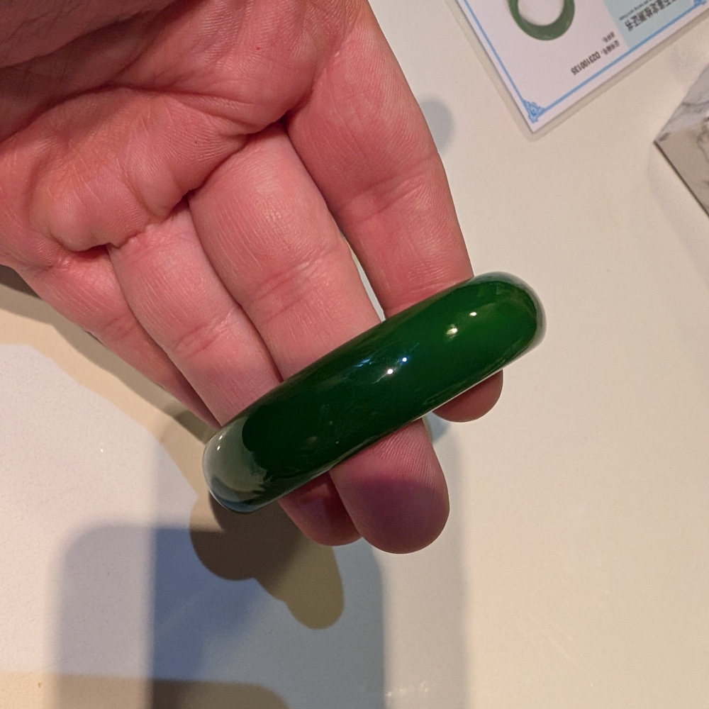 * Green Bangle Bracelet